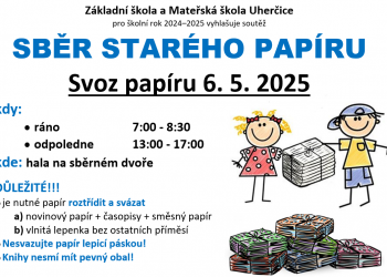 Sběr starého papíru a pomerančové kůry